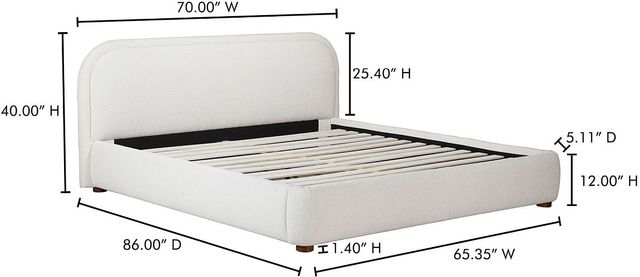 Moe's Home Collection Colin Oatmeal Queen Bed-2