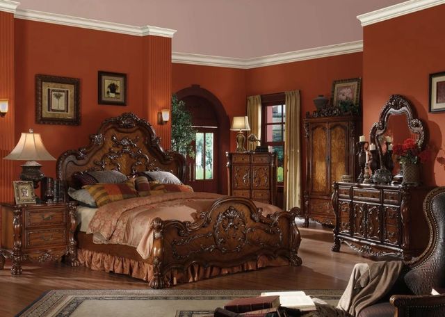 ACME Furniture Dresden Cherry Oak Eastern King Panel Bed-1
