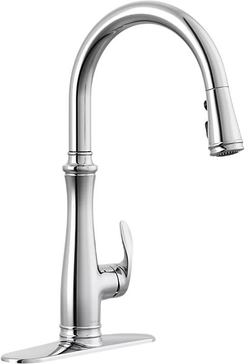 KOHLER® Bellera® Polished Chrome Touchless Kitchen Sink Faucet with 3-Function Sprayhead-0