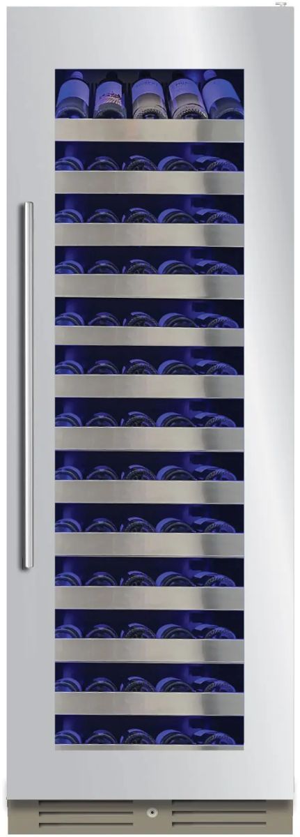 XO 24" 15 Cu. Ft. Fingerprint Resistant Stainless Steel Single Zone Wine Column with Glass Door-0
