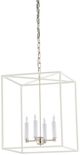 Wildwood Lamps Bailey Matte White/Polished Nickel Hanging Pendant Light-1