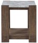 Steve Silver Co. Libby Gray End Table with Dusty Caramel Base-2