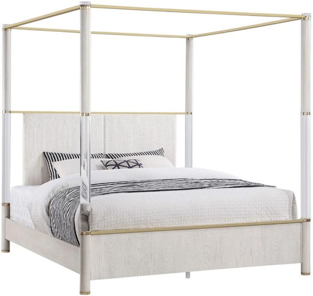 Global Furniture USA Malmo Oak King Canopy Bed-0
