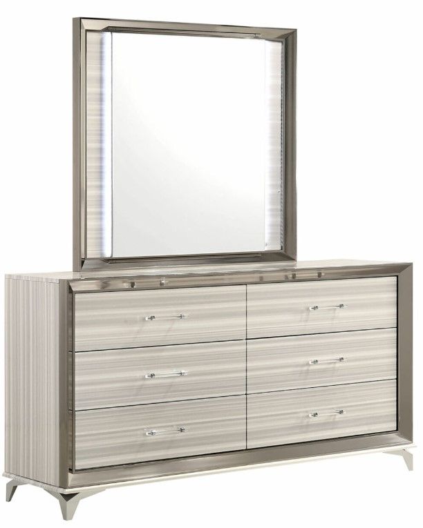 Global Furniture USA Zambrano 5-Piece White King Bedroom Set-3