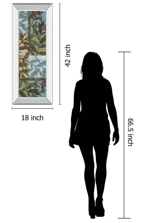 Classy Art Leaves I Mirror Framed Wall Art-2