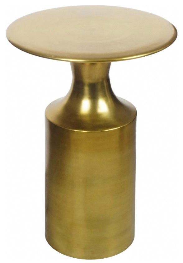 Moe's Home Collection Rassa Polished Gold Round Accent Table-1