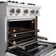 ZLINE Classic 30" Stainless Steel Pro Style Dual Fuel Range with White Matte Door-4