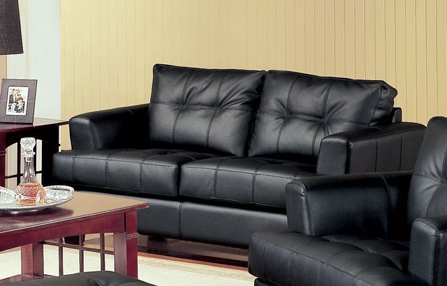 Coaster® Samuel 3-Piece Black Living Room Set-2