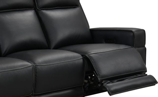 Leather Italia™ Cambria Valley Black Power Reclining Sofa-1