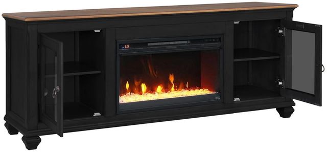 Legends Home Americana Antique Black/Brown 74" Fireplace Console-2