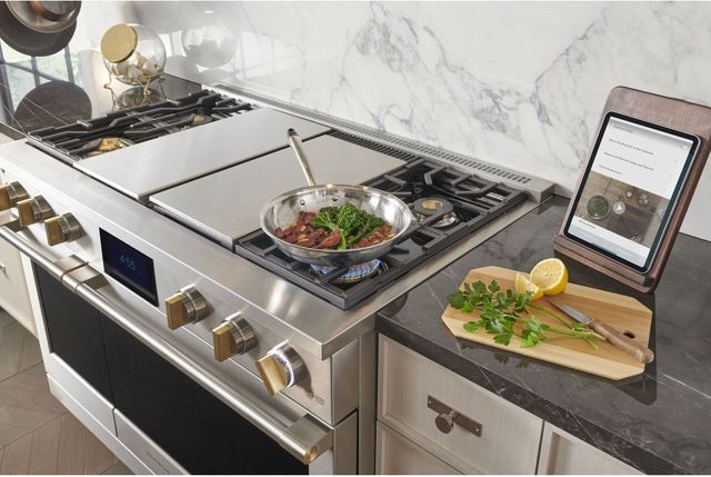 Monogram® Statement Collection 36" Stainless Steel Pro Style Dual Fuel Natural Gas Range-11
