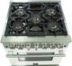 FORNO® Capriasca 30" Stainless Steel Pro Style Dual Fuel Range with White Door-2