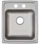 Elkay Lustertone® Lustrous Satin 17'' 2-Hole Single Bowl Drop-in ADA Sink-1