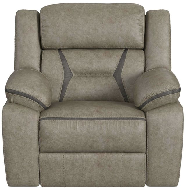 Elements International Engage Corral Gray Motion Manual Recliner-4