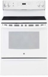 GE® 30" White Freestanding Electric Range