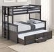 Furniture of America® University Stain Gray Twin/Full Bunk Bed-1