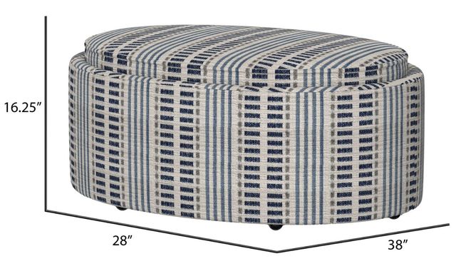 Emerald Home Casey Blue Ottoman with Storage and Trays-2