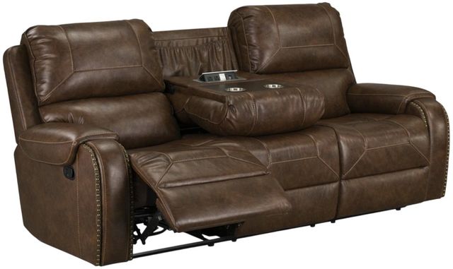 Albany Industries Winslow Brown Manual Reclining Sofa-2