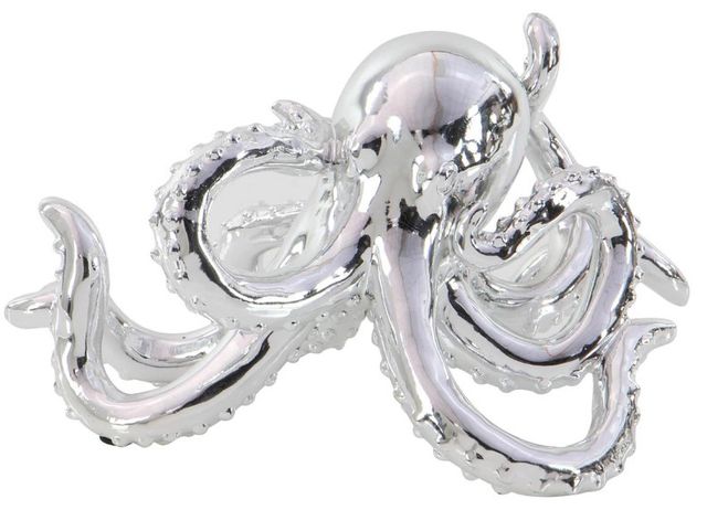 Deco Marche Silver Octopus Sculpture-2
