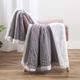 Concept ZZZ White/Gray 50x70 Matelasse & Faux Fur Throw-2