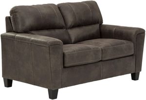 Front view of the Signature Design by Ashley® Navi Smoke Loveseat