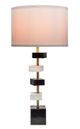 A & B Home Black/White 15" Marble Table Lamp-2