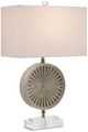 Currey & Company Applique Gray/White Table Lamp-0