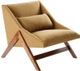 Olliix by INK+IVY Mustard Yellow/Pecan Boomerang Accent Chair-1