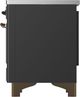 Ilve® Majestic III 36" Graphite Matte Pro Style Induction Range with Triple Glass Door and Burnished Trim-4