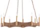 Currey & Company Rope Mallorca Dark Contemporary Gold Leaf/Natural Chandelier-1