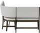 Bernards Dorval Gray/Walnut Curved Corner Bench-2