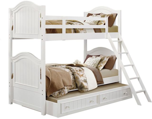 Homelegance® Clementine White Twin/Twin Bunk Bed-1