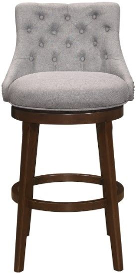 HH2 Home Halbrooke Chocolate/Smoke Gray Swivel Counter Stool-1