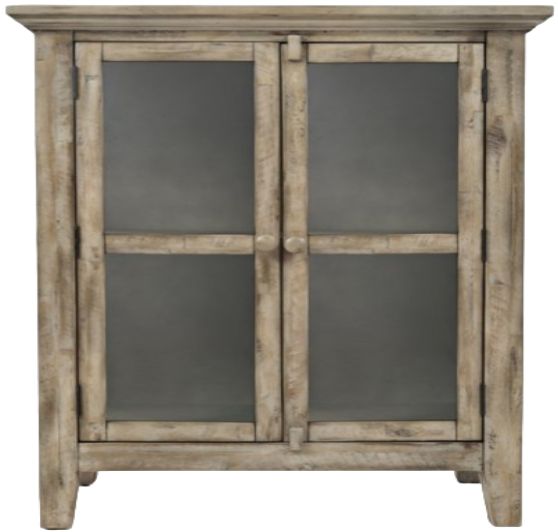 Jofran Inc. Rustic Shores Watch Hill Brown Gray 2-Door Accent Cabinet-1