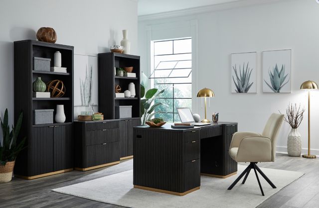 aspenhome® Rylan Dark Roast 66" Executive Desk-1