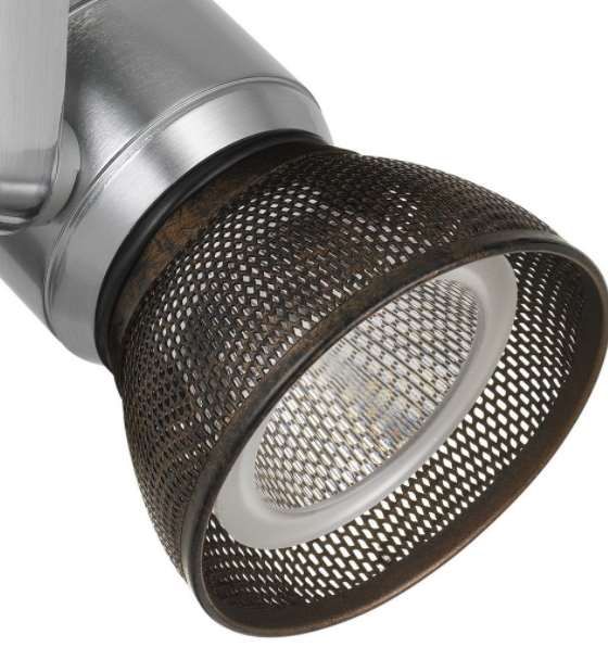 Cal® Lighting & Accessories Brushed Steel/Brown Track Light-1