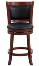 Homelegance® Shapel Black/Dark Cherry Swivel Counter Height Chair-2