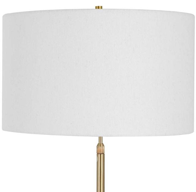 Uttermost® Prominence Brushed Antique Brass Floor Lamp-4