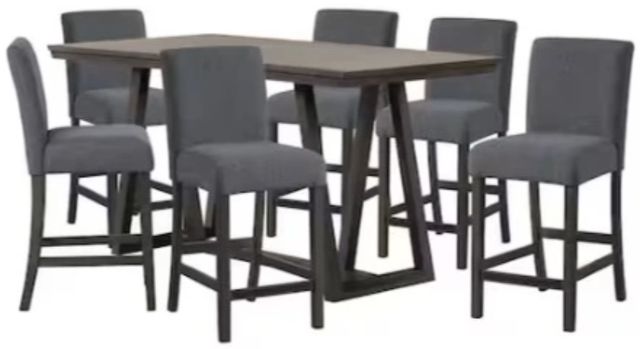 New Classic® Home Furnishings High Line 7-Piece Coffee/Gray Dining Set-0