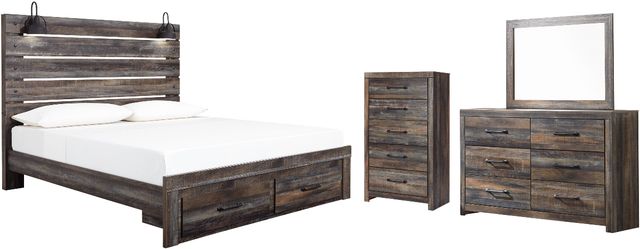 Signature Design by Ashley® Drystan 4-Piece Multi King Panel Storage Bed Set-0