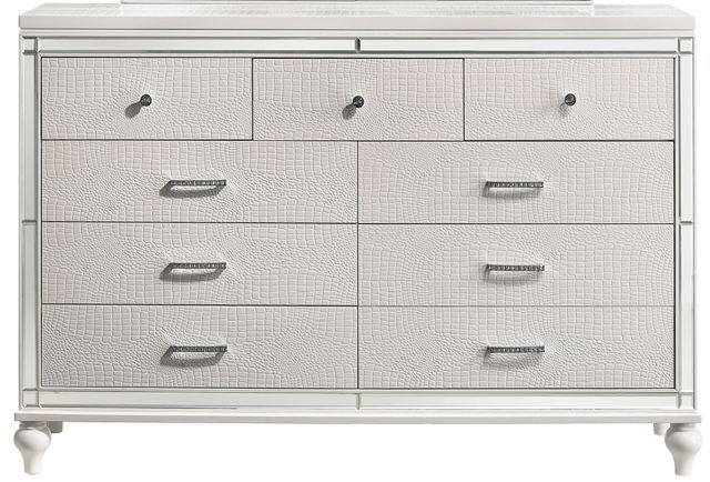 New Classic® Home Furnishings Valentino White Dresser and Mirror-3
