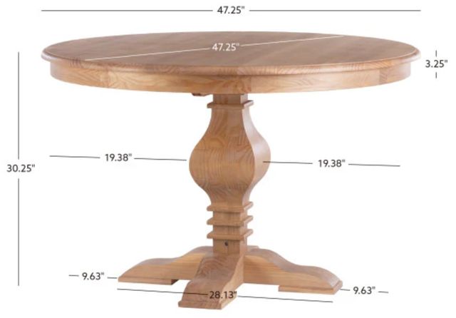 Powell® Banks Rustic Honey Round Dining Table-2