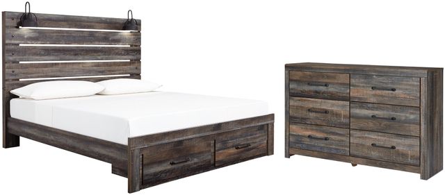 Signature Design by Ashley® Drystan 2-Piece Multi King Panel Storage Bed Set-0