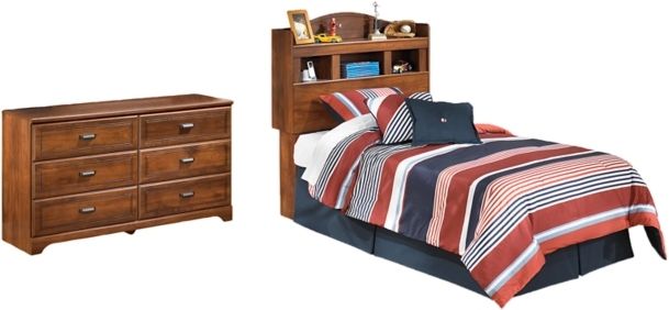 Signature Design by Ashley® Barchan 2-Piece Medium Brown Twin Bookcase Headboard Set-0