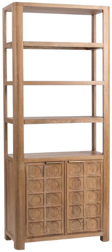 Classic Home Cleveland Sandy Taupe Bookcase-0