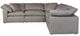 Moe’s Home Collection Clay Classic 5-Piece Light Grey L-Shaped Modular Sectional-2