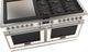 Fulgor Milano® Evoque 400 Series 60" Glossy White Pro Style Dual Fuel Hybrid Range with Stainless Steel Trim -3