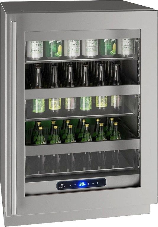 U-Line® 5 Class 24" Stainless Frame Beverage Center-0