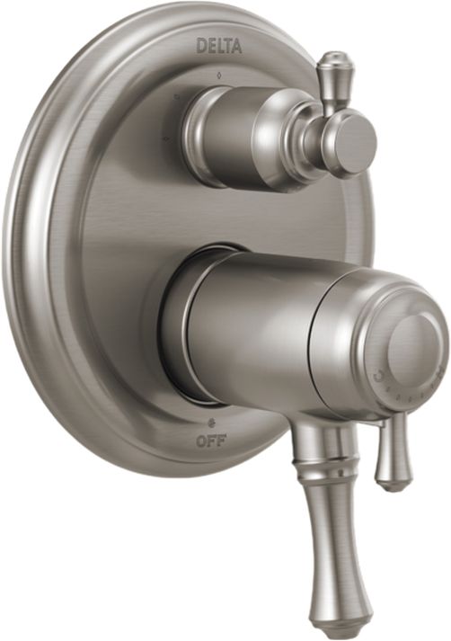 Delta Cassidy® TempAssure® 17T Series Stainless 2-Handle Valve Trim with 3-Setting Integrated Diverter-0