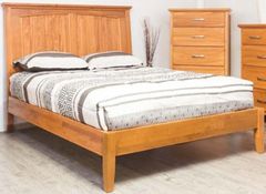 Mako Wood Furniture Sophia Brown Low Profile Queen Panel Bed